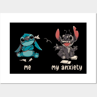 Anxiety Cute Funny Ironic Gift Posters and Art